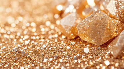Golden Crystal Abstract Background