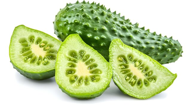 Fresh green Spondias mombin or Spondias dulcis