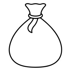 vector illustration of a bag of money