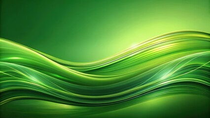 Fototapeta premium Abstract green background with flowing wave design , green, abstract, background, wave, design, flowing, pattern, texture