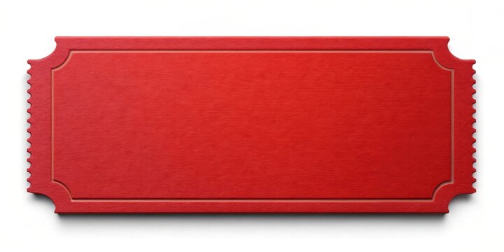 Blank red ticket isolated on white background, ticket, red, isolated, blank, white, background, event, entry, admission, template