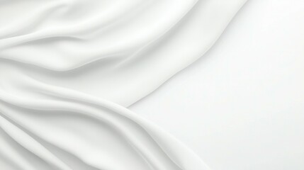 Obraz premium Smooth white fabric with elegant folds and draping effects on display