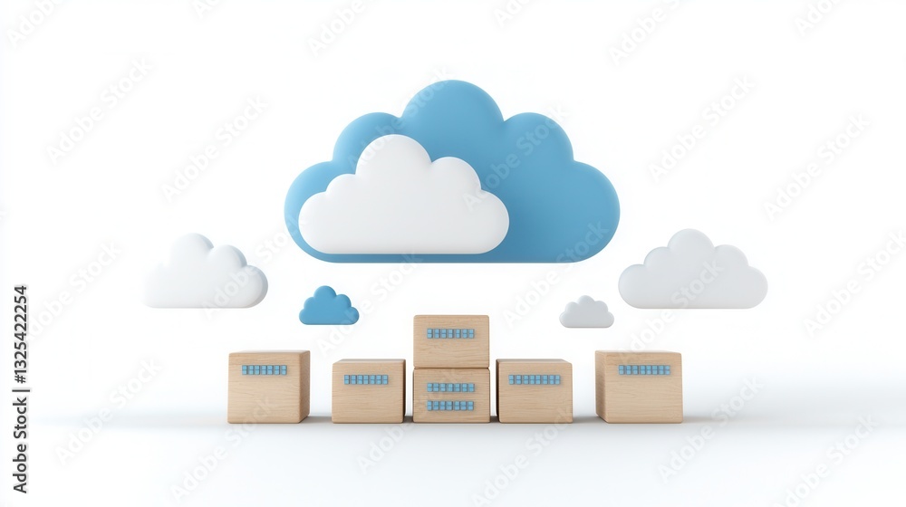 Poster this image depicts an abstract and minimalist representation of a hosting network system featuring a