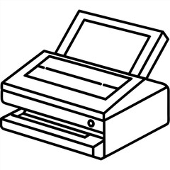 vector illustration of a printer