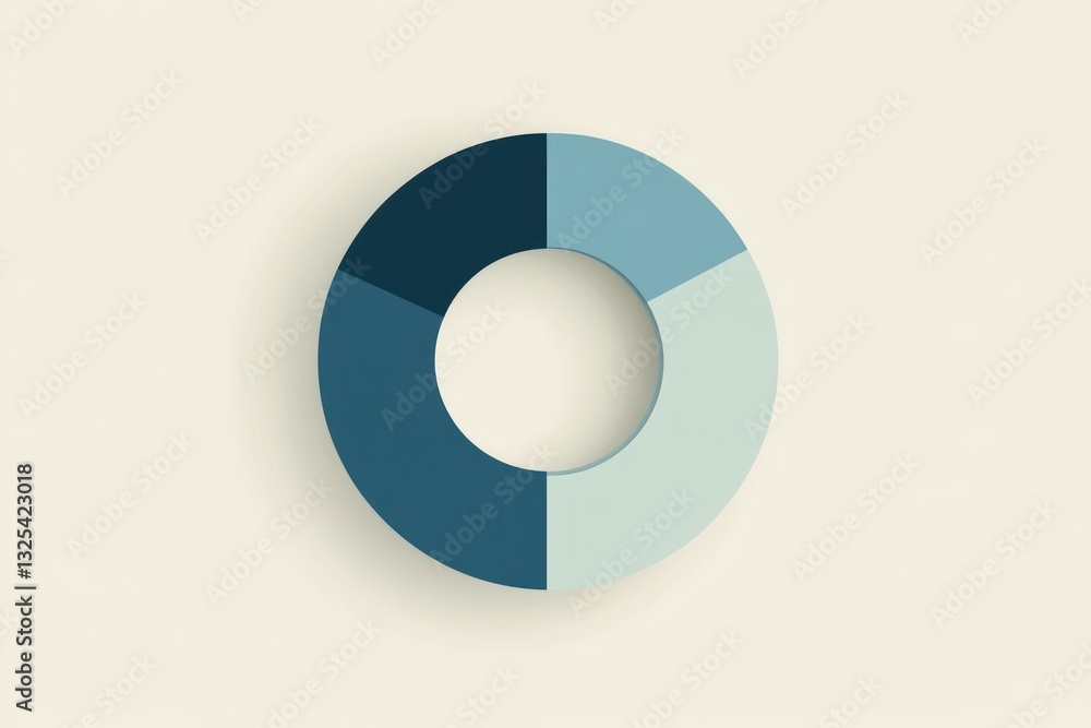 Poster abstract geometric composition with circle and sphere in soft colors