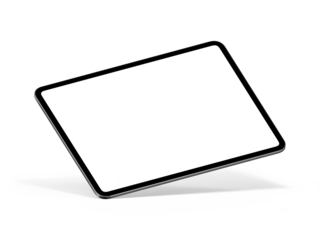 High Quality Tablet Mockup Template in Space Black Color