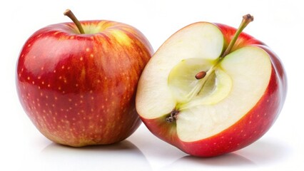 red apples isolated on white