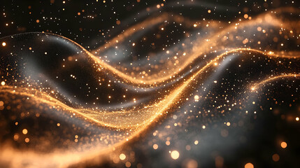 Golden Glitter Abstract Background