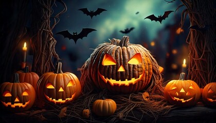 Happy Halloween, spooky but fun halloween atmosphere
