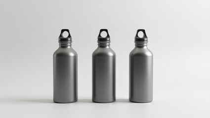 "Sleek Metallic Aluminum Water Bottles – Minimalist Eco-Friendly Hydration"
