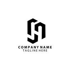 Obraz premium initial JH monogram logo design vector