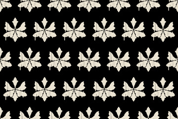 Ikat floral seamless pattern on background,damask seamless pattern,vector illustration,Ikat ethnic oriental embroidery,Aztec style,baroque.design for texture,fab,clothing,decoration,fashion.