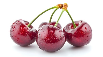 sweet cherry berry isolated on white background