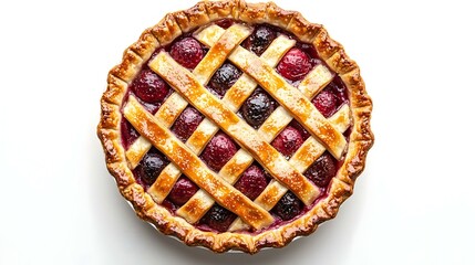 Traditional American Thanks Giving lattice pie