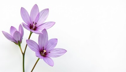 Delicate lavender blooms, isolated on pure white backdrop , texture, nature, isolated