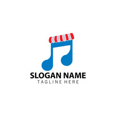 Obraz premium music store logo design vector