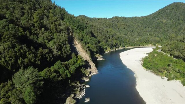 4K Aerial View of Buller River, New Zealand &ndash; Majestic Wild Waters