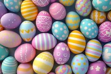 A Kaleidoscope of Easter: A Vivid Collection of Patterned Eggs