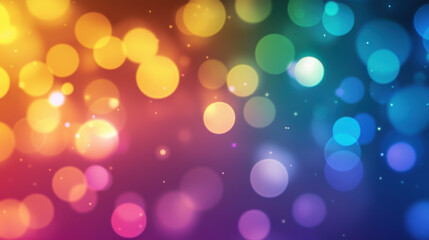 Obraz premium Colorful bokeh background with vibrant circles creating dreamy atmosphere. Perfect for design projects, wallpapers, or festive themes