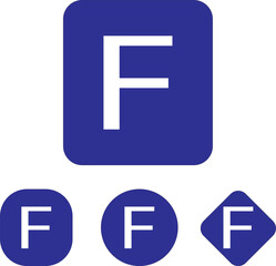 Modern Icon Design with Letter F