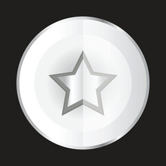 Obraz premium silver circle shield with star logo