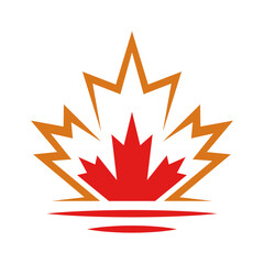 Fototapeta premium Maple leaf logo design