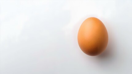 From above of fresh raw chicken egg placed