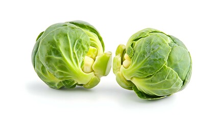 Fototapeta premium Brussel sprout isolated on white background full