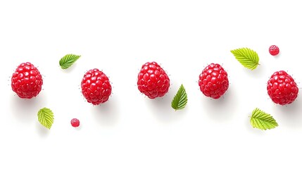 Fresh raspberry isolated on white