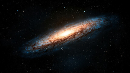 Fototapeta premium Mesmerizing Galaxy Background with Radiant Colors and Stars in Cosmic Space