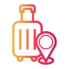 travel Line Gradient Icon