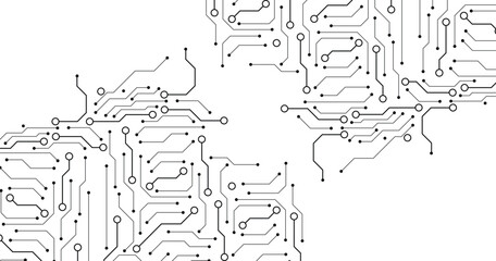 Circuit board background. Vector electronic background.