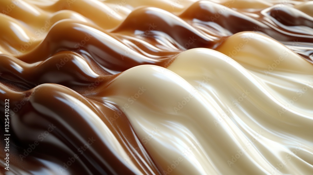Poster smooth flowing layers with alternating colors in abstract form