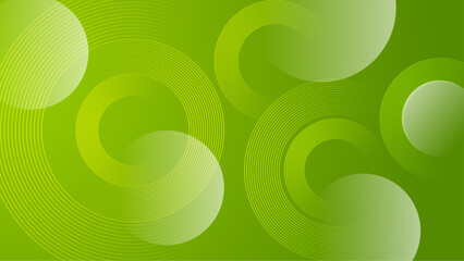 green gradient abstract circular shapes background vector illustration, great for business project, presentation background, and wallpaper