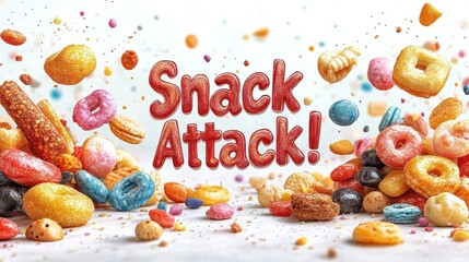 Colorful Snack Attack: A Burst of Sweet Treats