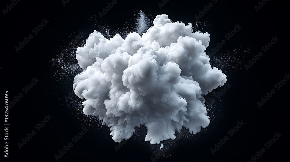 Aufkleber dramatic cloud formation abstract art digital rendering dark background close-up view conceptual ima