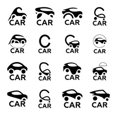 car icons set