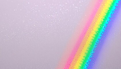 Shimmering rainbow arc on textured paper, vibrant holographic glitter reflects light, rainbow, shimmer