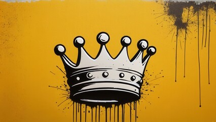  a bold crown symbolizing power and creativity against a vibrant backdrop