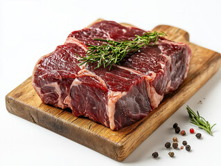 raw meat on a cutting board