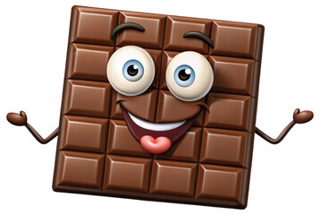 Happy Chocolate Bar Mascot Brings Sweetness to Life