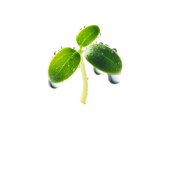 green cucumber isolated on white