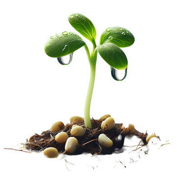 young plant growing from seed