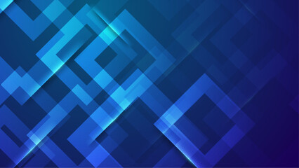 abstract blue squares geometric background vector illustration