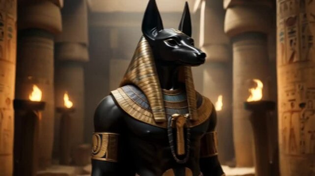 Anubis, the ancient Egyptian god of the afterlife, is often depicted as a jackal or a man with a jackal's head.