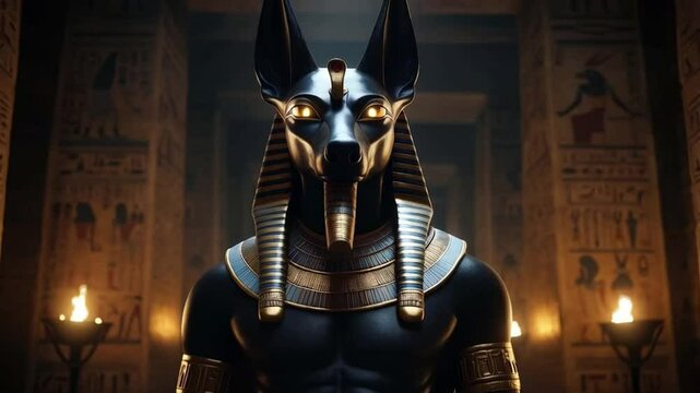 Anubis, the ancient Egyptian god of the afterlife, is often depicted as a jackal or a man with a jackal's head.