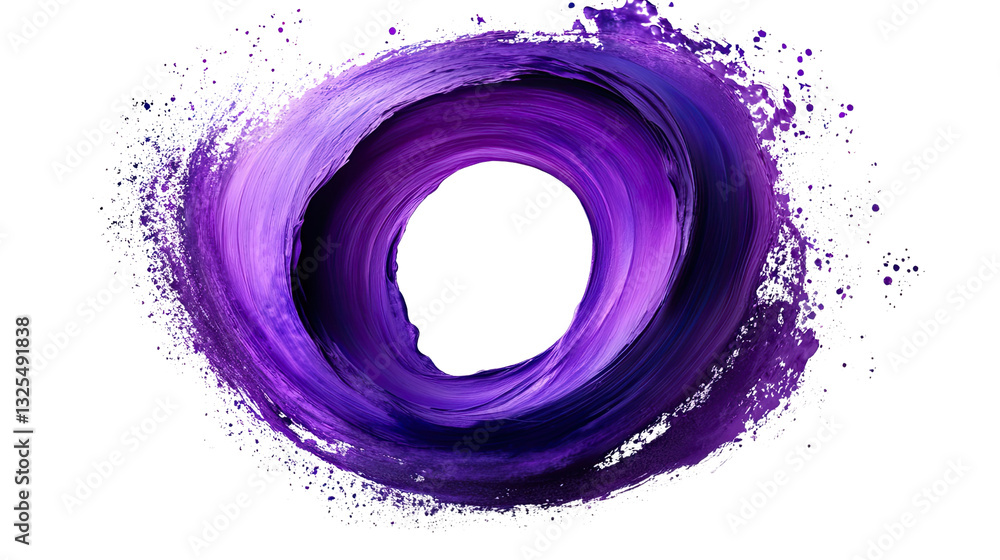 Aufkleber vibrant swirl: an abstract display with a bold, swirling pattern in striking shades of purple, creat