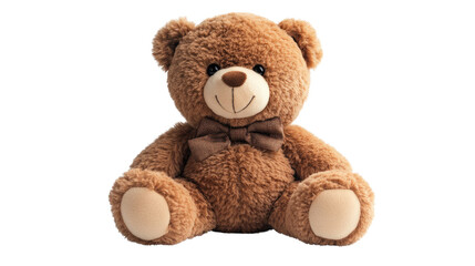 Cuddly Companion: A charming teddy bear, with soft brown fur and a friendly smile, sits patiently, evoking feelings of comfort, nostalgia, and childhood innocence.