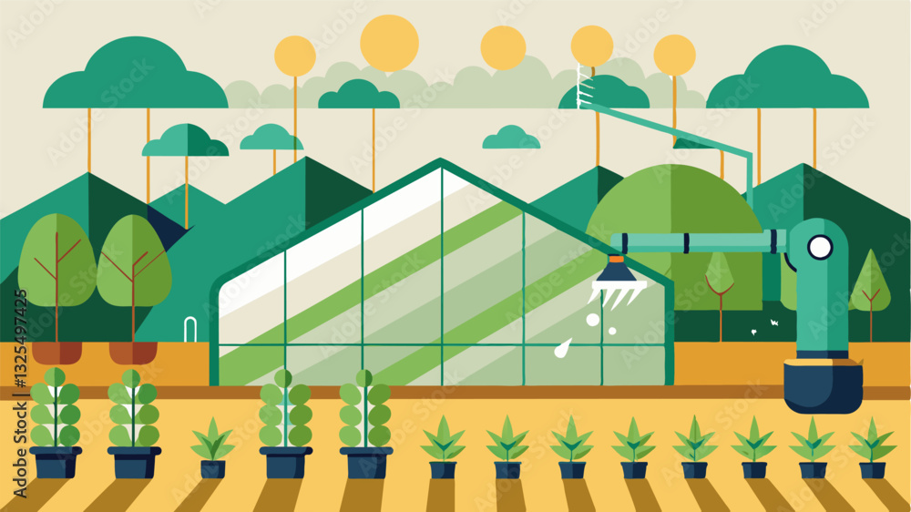 Aufkleber with automated irrigation farmers are able to save time and labor as they no longer have to manually