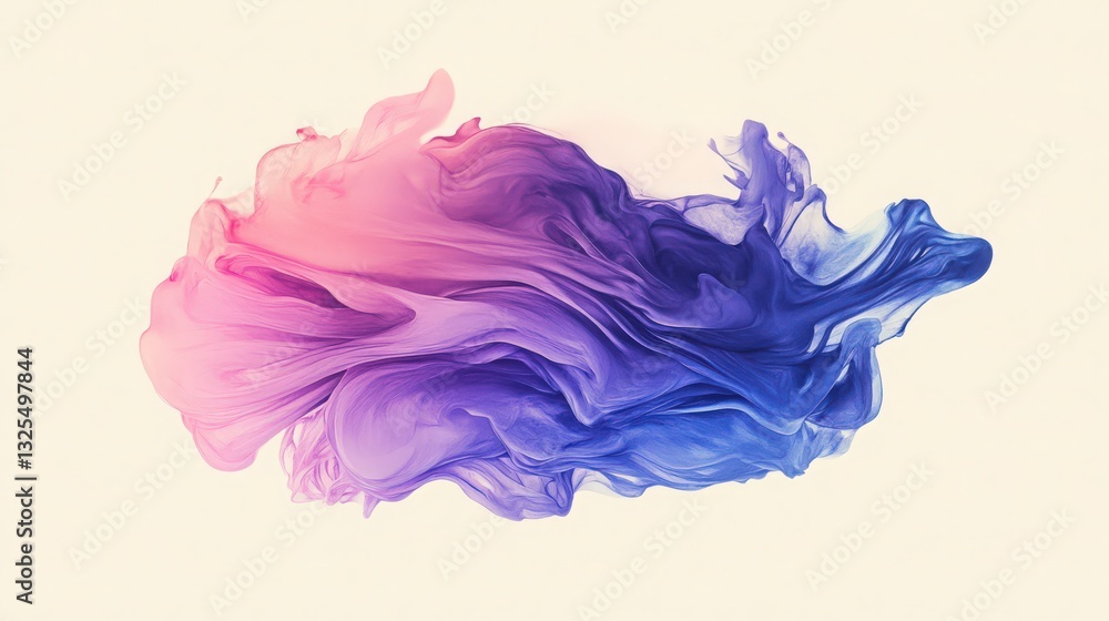 Poster translucent color blend with graceful movement and soft gradients